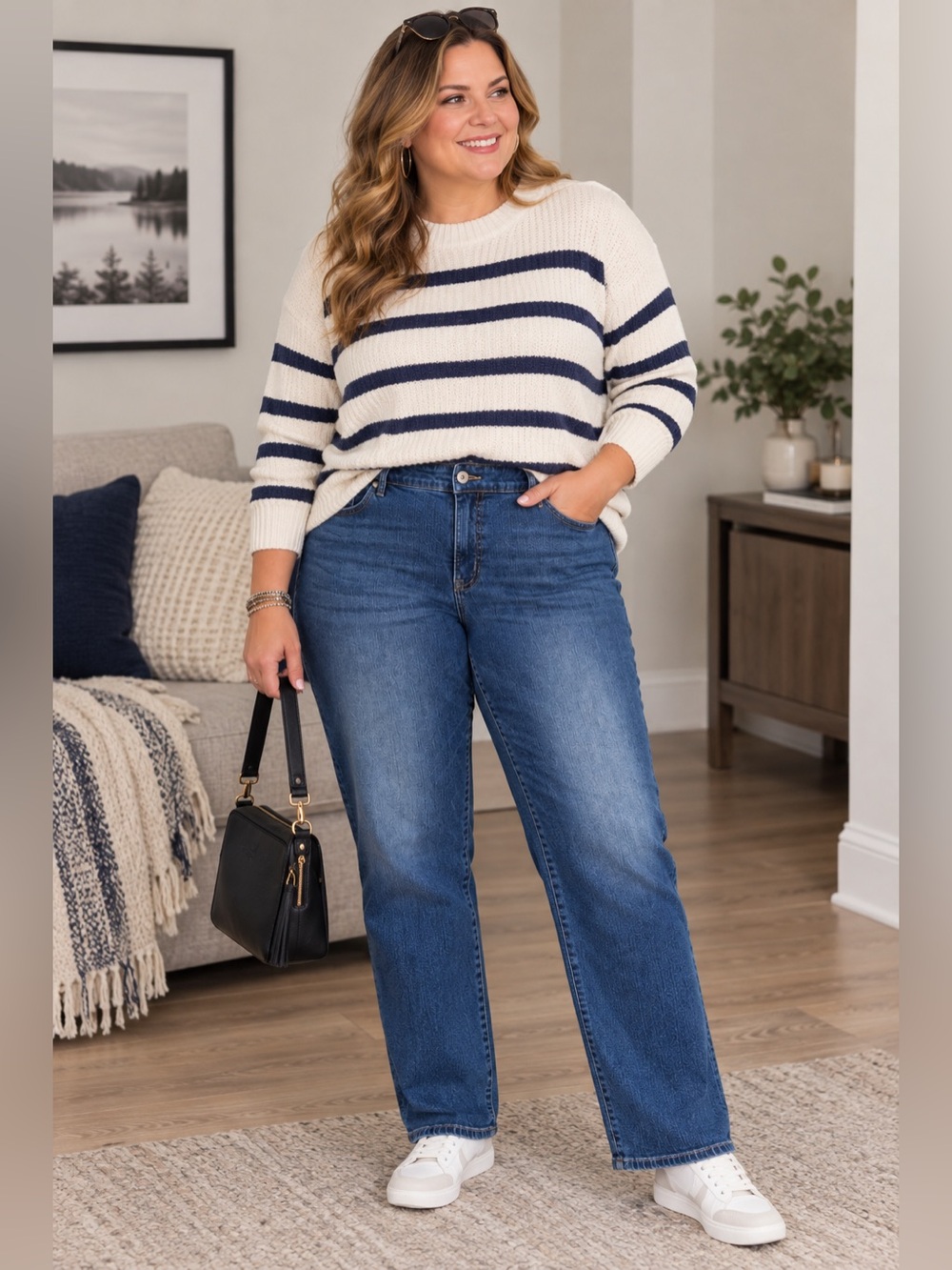 Torrid Boyfriend Straight Jeans in Medium Blue